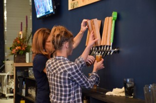 behind the bar