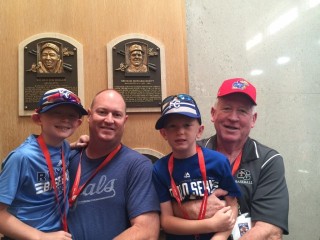 Baseball fans at the Baseball Hall of Fame